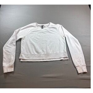 Sweaty Betty London White Cropped Long Sleeve Sweatshirt - Size S